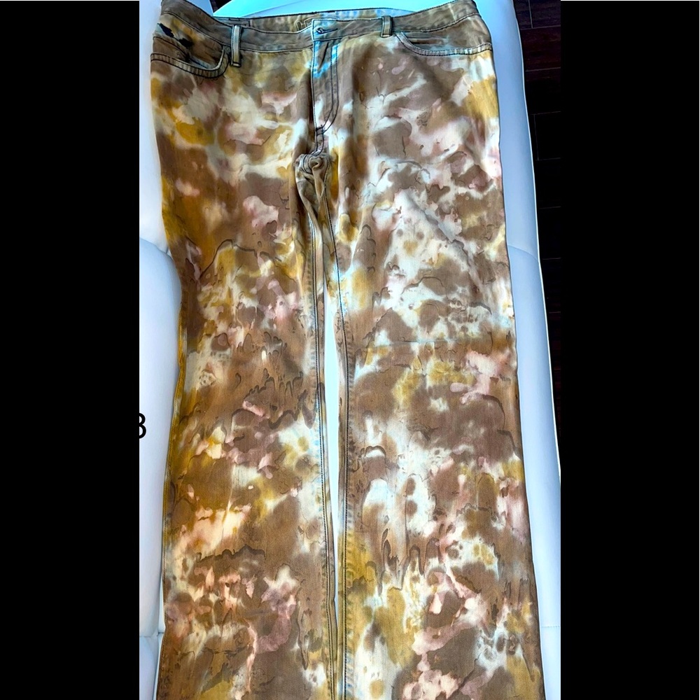 Robin's Jean Brown, Tan & Pink Tie-Dye Men's Jeans